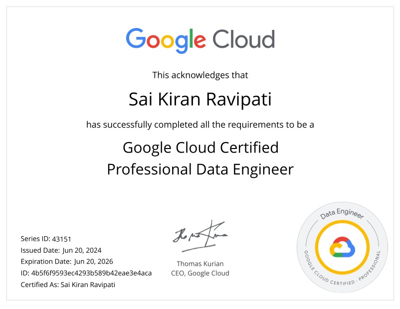 GCP Data Engineer
